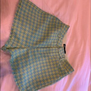 Zara houndstooth shorts